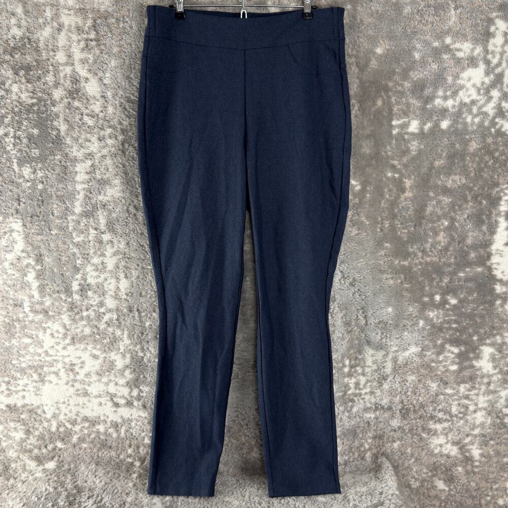 Honeylove Plus Size 1X Minimalist‎ Flat Front Leggings Navy Stretch Pull On